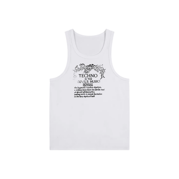 "TECHNO" TANK TOP WHITE