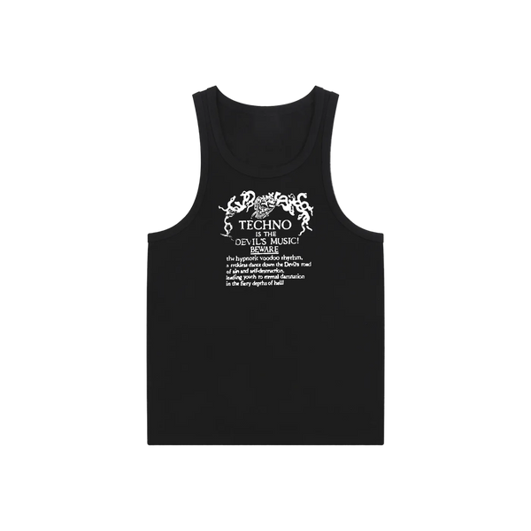 "TECHNO" TANK TOP BLACK