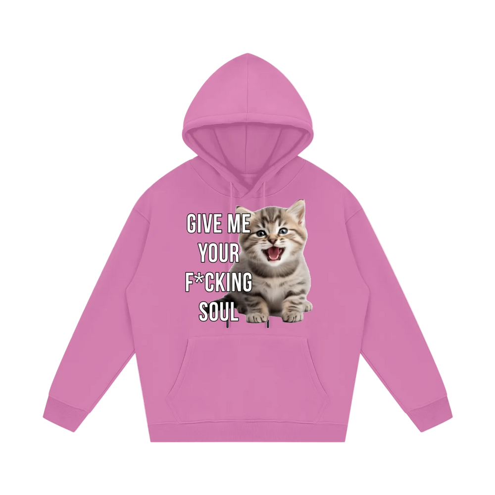 “GIVE ME YOUR F*CKING SOUL” HOODIE PINK