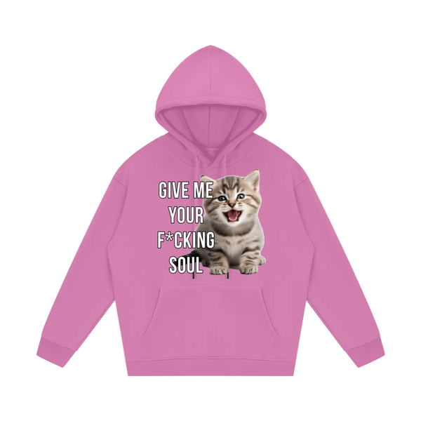 “GIVE ME YOUR F*CKING SOUL” HOODIE PINK